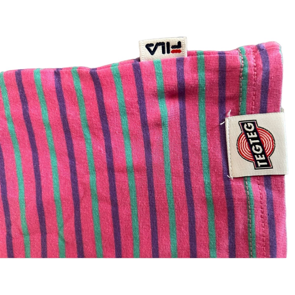 Stylish FILA Girls Pink Striped T-Shirt * Size 10/12 (NWOT)  K212 - Picture 5 of 6